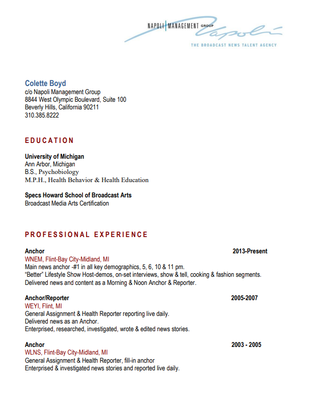 Colette Boyd - Resume
