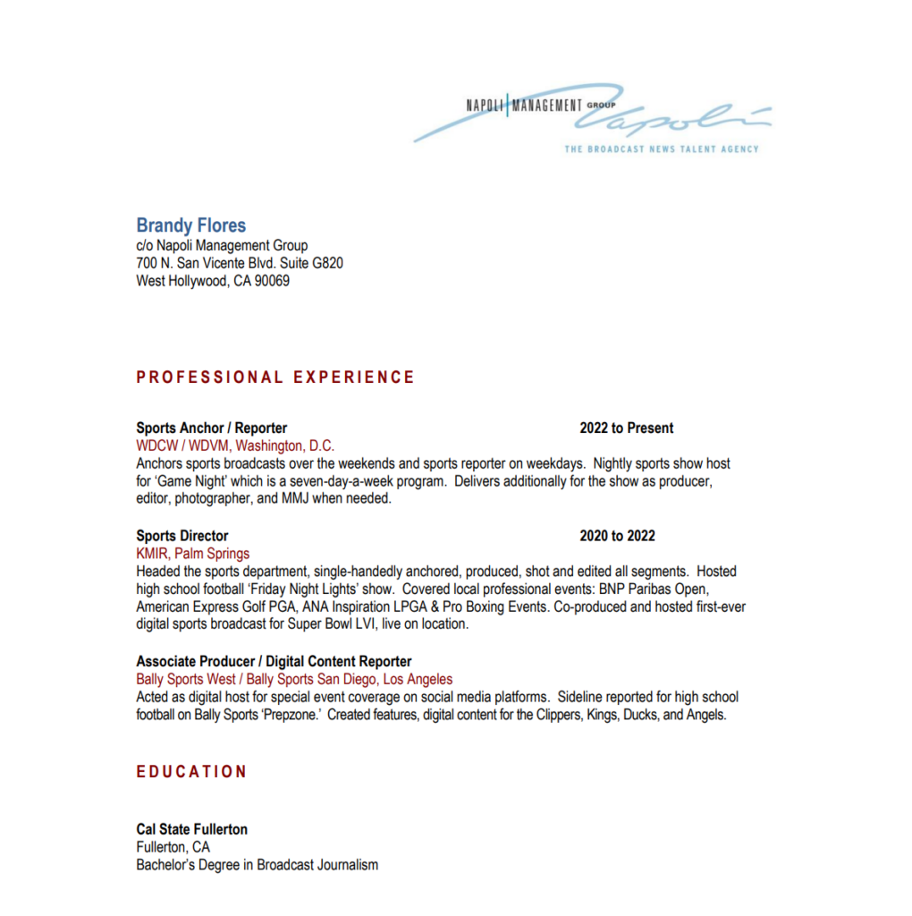 Brandy Flores - Resume