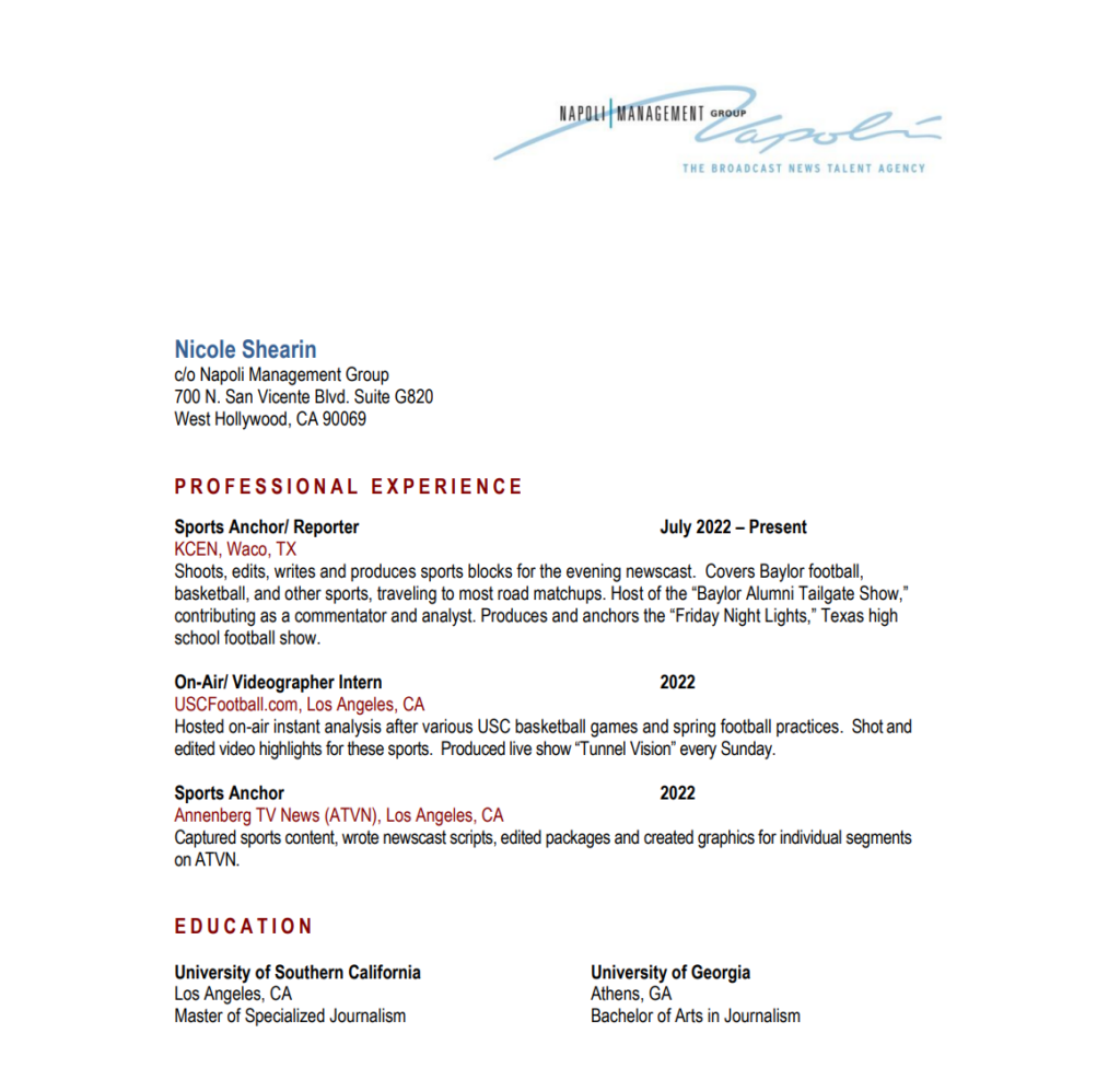 Nicole Shearin - Resume