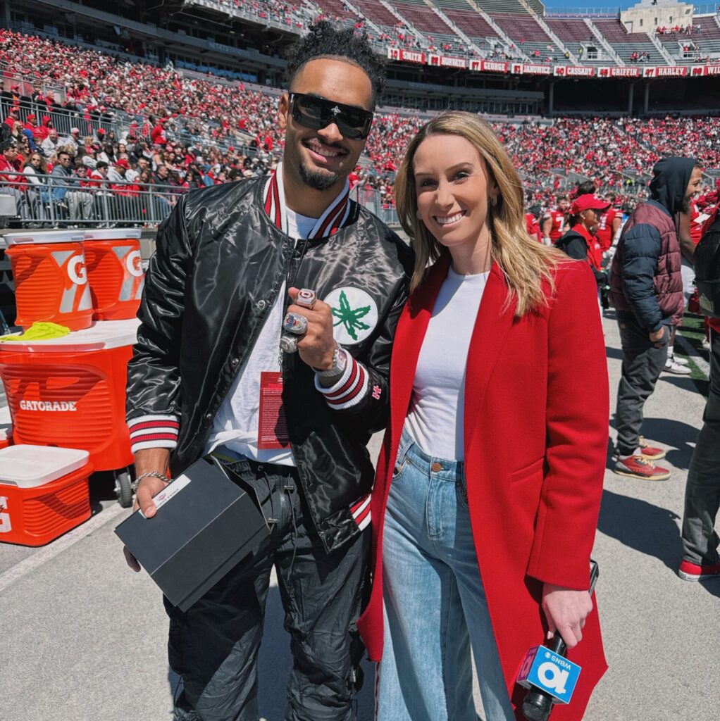 Nicole Shearin "Emeka Egbuka Sideline Interview"